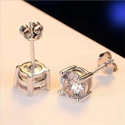 2.00 TCW Round Cut Moissanite Stud Earrings - JBR Jeweler