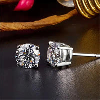 2.00 TCW Round Cut Moissanite Stud Earrings - JBR Jeweler