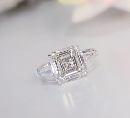 2.00Ct Asscher Shaped Lab Grown Diamond Engagement Ring - JBR Jeweler