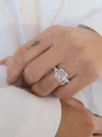 2.00Ct Asscher Shaped Lab Grown Diamond Engagement Ring - JBR Jeweler