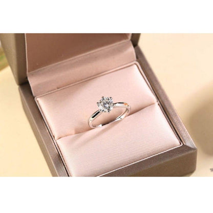 2.00CT Classic Round Cut White Gold Solitaire Moissanite Engagement Ring - JBR Jeweler