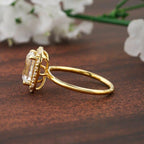 2.00CT Emerald Cut Halo style Moissanite Engagement Ring - JBR Jeweler