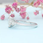 2.00CT Heart Shaped 3 Stone Tapered Moissanite Engagement Anniversary Ring - JBR Jeweler
