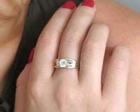 2.00CT Impressive Solitaire White Gold Round Cut Moissanite Engagement Ring - JBR Jeweler