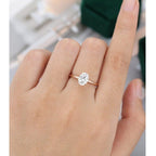 2.00CT Oval Cut Solitaire Rose Gold Double Claw Prong Moissanite Engagement Ring - JBR Jeweler
