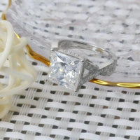 2.00Ct Princess Cut Lab Grown Diamond Split Shank Engagement Ring - JBR Jeweler