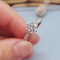 2.00CT Round Cut White Gold Classic Moissanite Halo Engagement Ring - JBR Jeweler