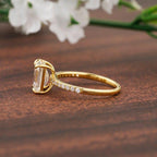 2.0CT Emerald Shaped Solitaire Diamond Moissanite Engagement Ring - JBR Jeweler
