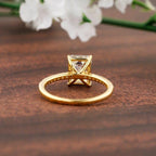 2.0CT Emerald Shaped Solitaire Diamond Moissanite Engagement Ring - JBR Jeweler