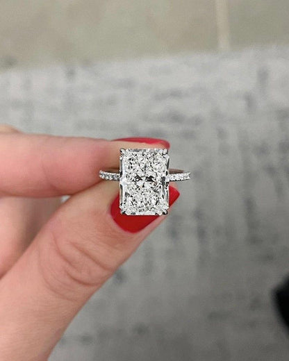 2.50CT Radiant Cut Solitaire Moissanite Engagement Ring - JBR Jeweler