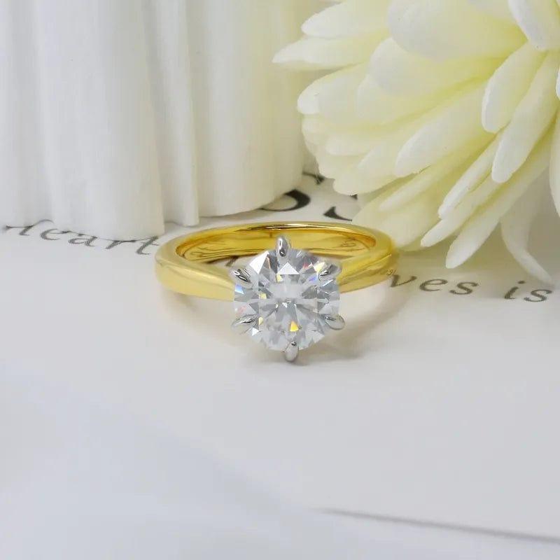 2.50CT Six Prong Round Cut Solitaire Lab Grown Engagement Ring - JBR Jeweler