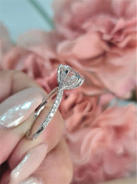 2 Carat Solitaire Round Moissanite Diamond Engagement Ring - JBR Jeweler