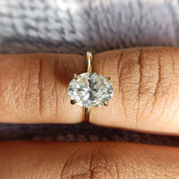 2 CT Oval Cut Solitaire Lab-Grown Diamond Engagement Ring - JBR Jeweler