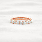 2 CT Round Shaped 3MM Lab Grown diamond Full Eternity Wedding Ring - JBR Jeweler