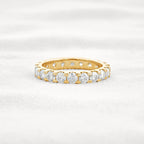 2 CT Round Shaped 3MM Lab Grown diamond Full Eternity Wedding Ring - JBR Jeweler
