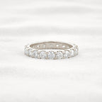 2 CT Round Shaped 3MM Lab Grown diamond Full Eternity Wedding Ring - JBR Jeweler