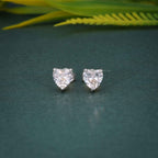 2.00Ct Heart Shape Created Diamond Real 14K Yellow Gold Earrings Studs Screw Back - JBR Jeweler