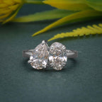 Sparkling 2.00 CT Toi et Moi Ring with Lab Diamonds