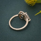 Dual Shape 2.00 CT Lab Diamond Toi et Moi Ring Design