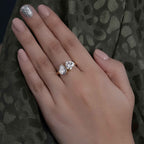 2.0CT Pear/Heart Cut Diamond Moissanite Toi Moi Engagement Ring - JBR Jeweler