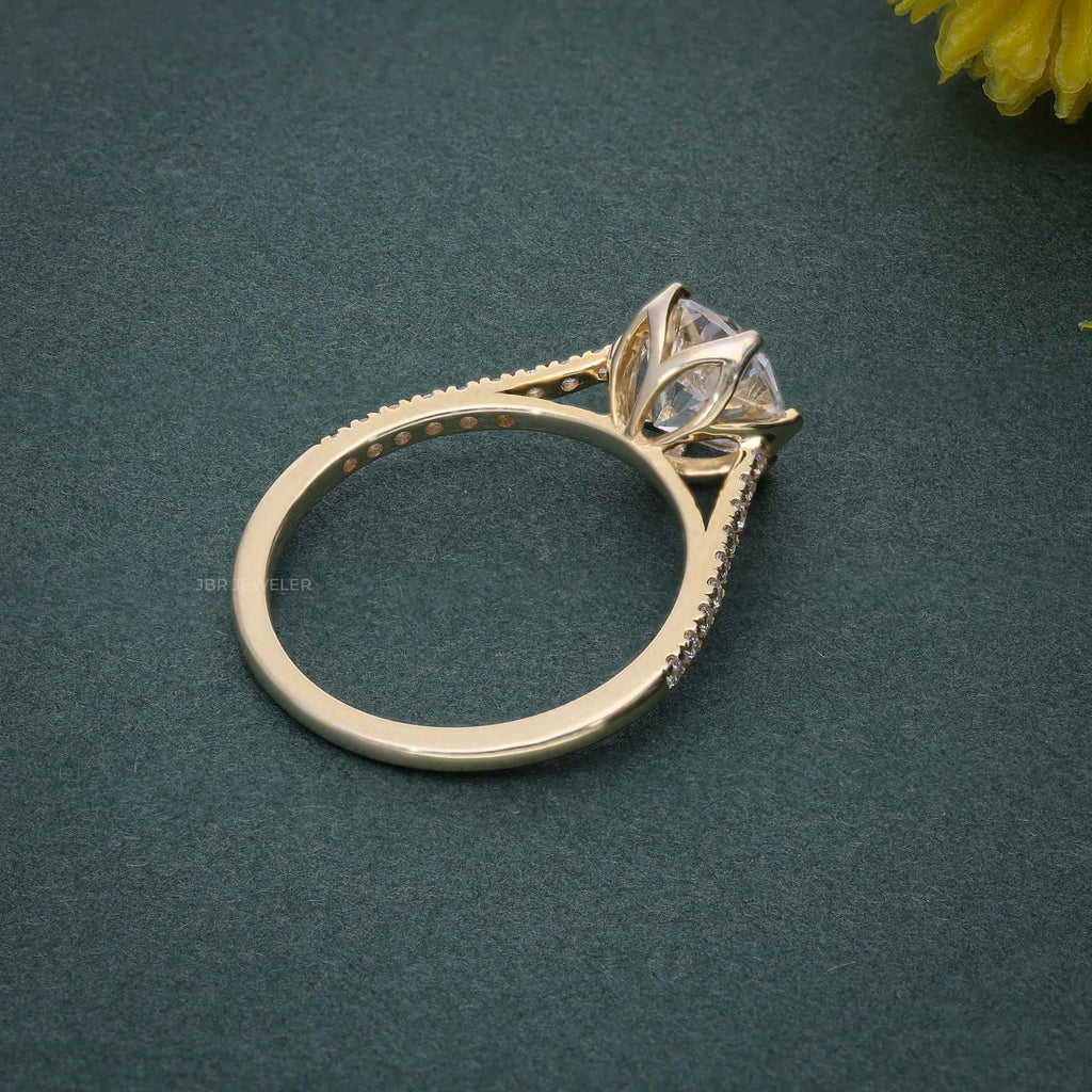 JBR’s 2.0CT Lab Grown Round Six Prong Diamond Ring