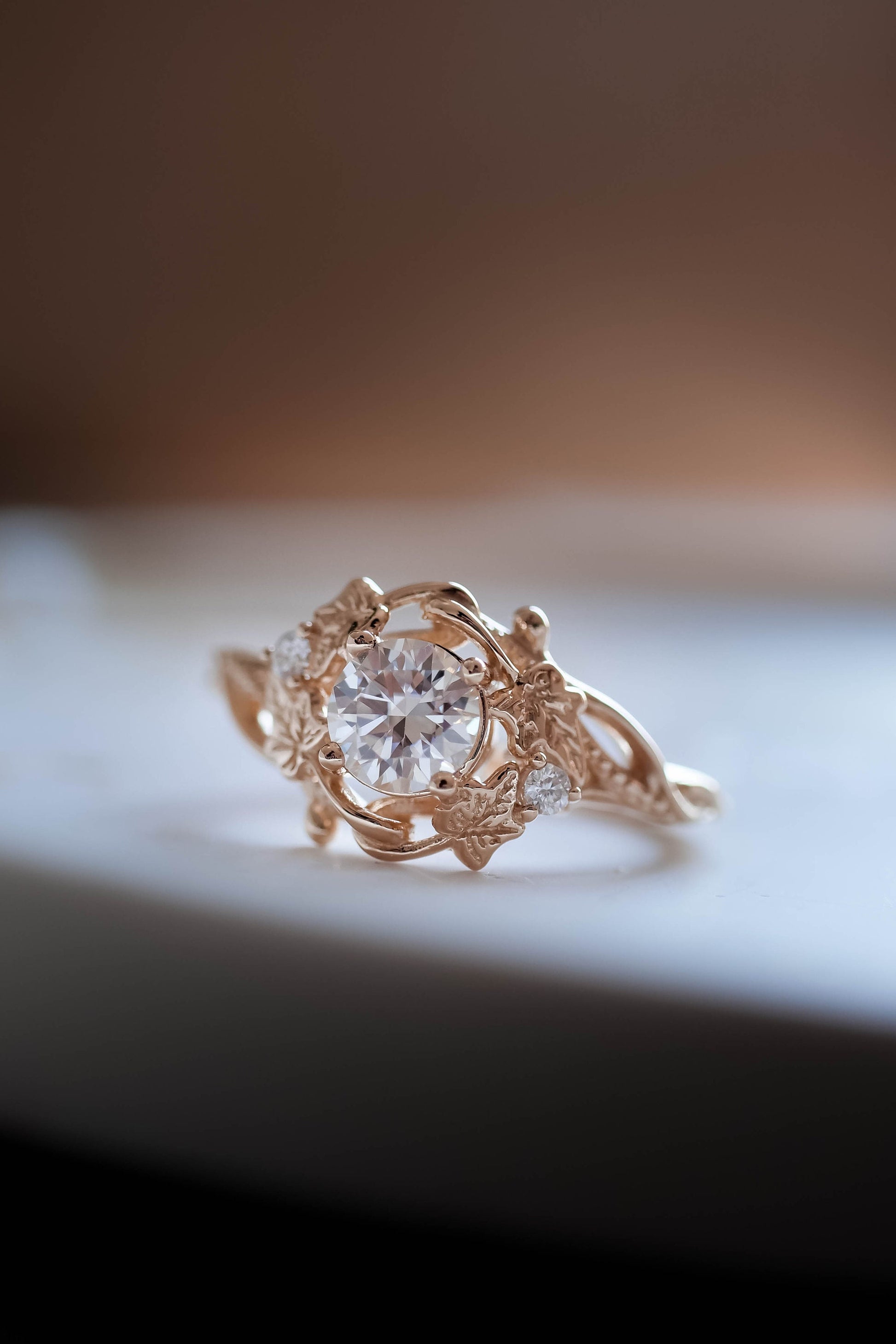 Bague de fiançailles avec accent marquise et diamant cultivé en laboratoire Asscher de 1,00 ct