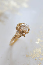 2.10 CT Lab Diamond Ring with Natural Ivy Style