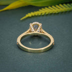 2.50Ct Classic Under Halo Oval Cut Moissanite Diamond Engagement Ring - JBR Jeweler