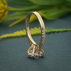 2.50Ct Classic Under Halo Oval Cut Moissanite Diamond Engagement Ring - JBR Jeweler