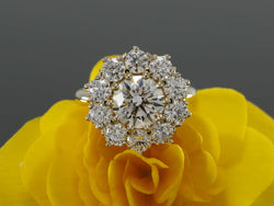2.60 CT Lab-Grown Diamond Halo Vintage Engagement Ring