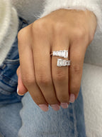 Bold Wrap Ring with 2.99 CT Lab Diamond in White Gold