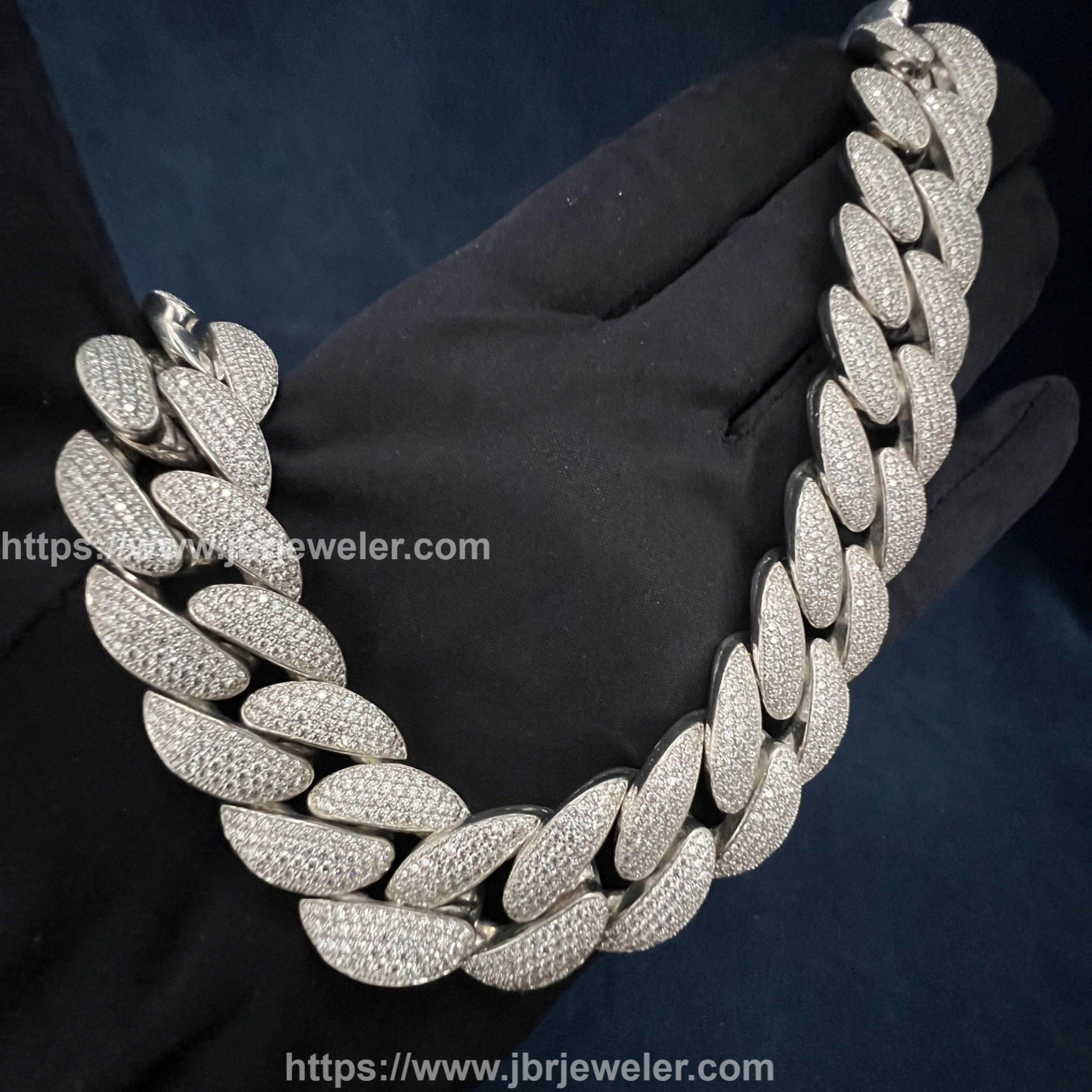 Cuban Link Chain Moissanite Hip Hop Chains 20 MM VVS Moissanite