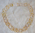 24 MM VVS Round Moissanite Diamond Custom Name Rapper link Chain - JBR Jeweler