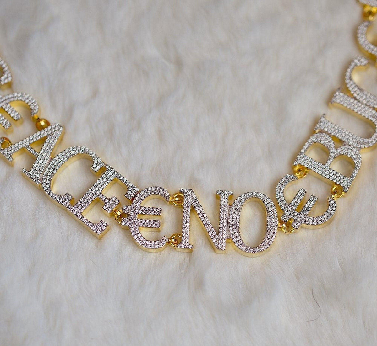 Diamond Rapper Chain Custom Pendant 24 MM VVS Round Moissanite Diamond Custom Name Rapper link Chain - JBR ...