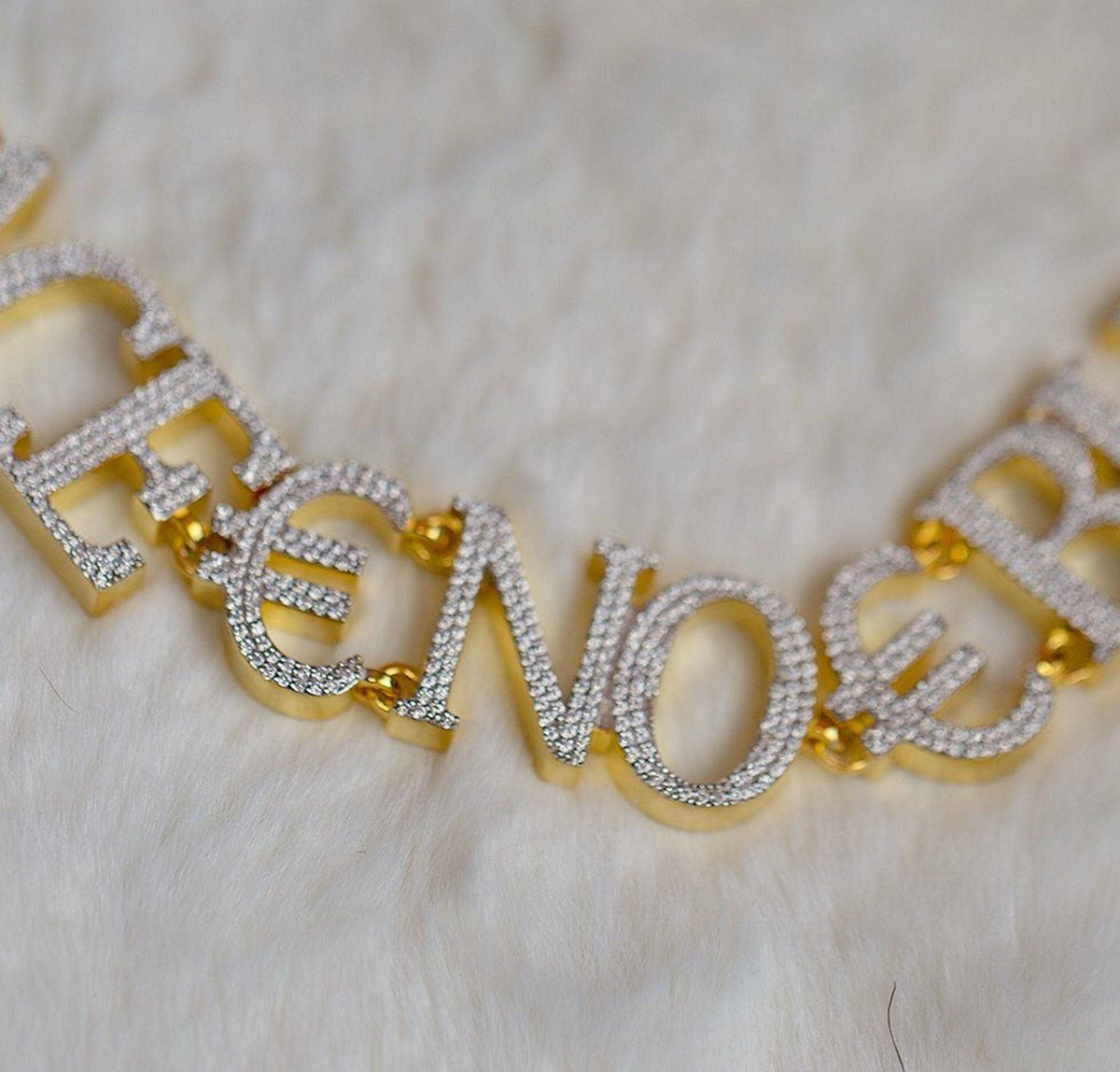 Men Rapper Name Chain 24 MM VVS Round Moissanite Diamond Custom Name Rapper link Chain - JBR ...