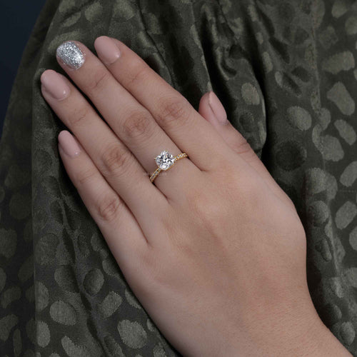 2 Ct Cushion Cut Lab Grown Diamond Solitaire in14k Rose Gold - JBR Jeweler