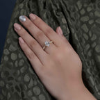 2Ct Classic Under Halo Oval Shape Moissanite Diamond Engagement Wedding Ring - JBR Jeweler