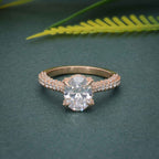 2Ct Classic Under Halo Oval Shape Moissanite Diamond Engagement Wedding Ring - JBR Jeweler