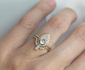 2 CT Pear Cut Lab Diamond Teardrop Engagement Bridal Set
