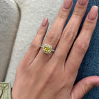 2 Carat Yellow Lab Diamond Engagement Ring