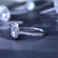 2CT Classic Round Cut Halo Forever Moissanite Engagement Ring - JBR Jeweler