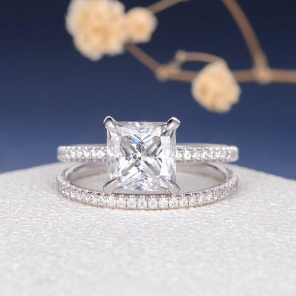 2ct Claw Prongs Eternity Stacking Solitaire Moissanite Engagement Ring - JBR Jeweler