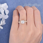 2ct Claw Prongs Eternity Stacking Solitaire Moissanite Engagement Ring - JBR Jeweler