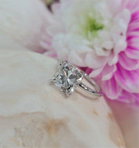 2CT Cushion Cut Certified Lab-Grown Diamond Solitaire Engagement Ring - JBR Jeweler