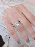 2CT Emerald Cut Certified Lab-Grown Diamond Ring wedding Bridal Set - JBR Jeweler