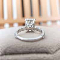 2CT Emerald Cut Halo Set Lab-Grown Diamond Engagement Ring - JBR Jeweler