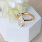 2CT Marquise Cut Solitaire Moissanite Engagement Ring for Her - JBR Jeweler