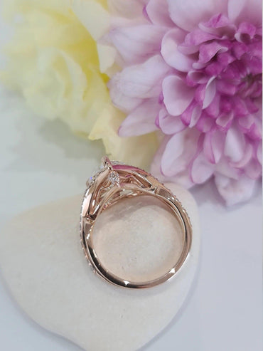 2Ct Pear Shaped Split Shank Moissanite Diamond Engagement Ring - JBR Jeweler