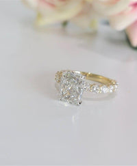 2CT Radiant Cut F VS1 lab grown diamond Wedding Ring Set - JBR Jeweler