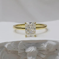 JBR Jeweler Lab Grown Engagement Ring 2Ct Radiant Cut Solitaire Lab Grown-CVD Diamond Engagement Ring